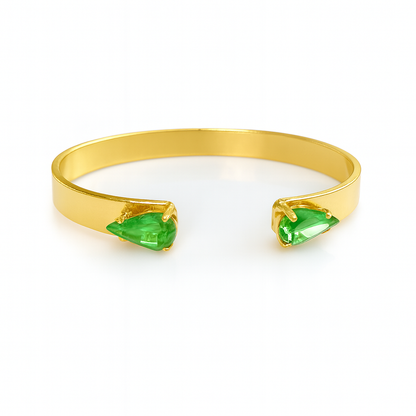 Peridot Big Teardrop Swarovski Bangle