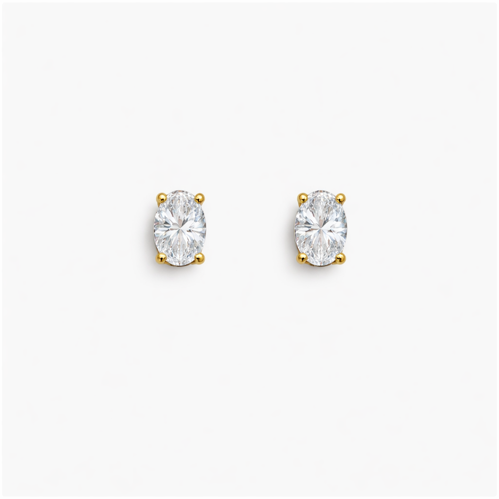 Oval Stud Earrings