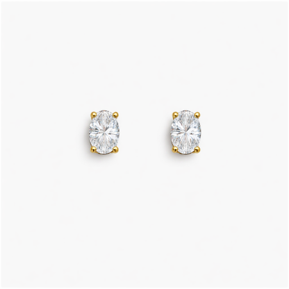 Oval Stud Earrings