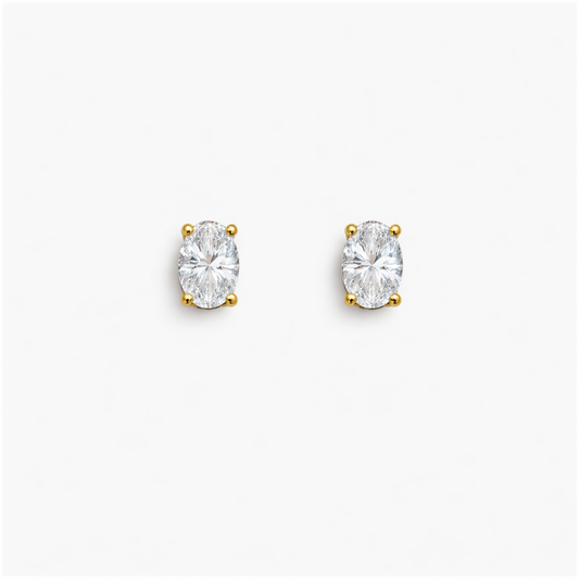 Oval Stud Earrings