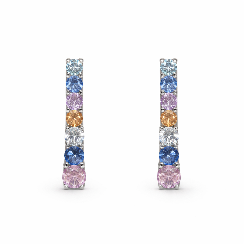 Pastel Tennis Earrings