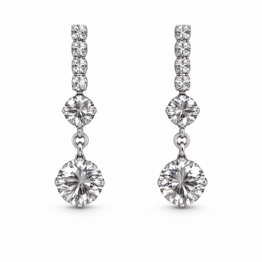 Plain Swarovski & Zircon earrings