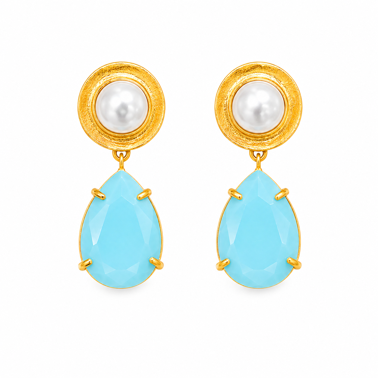 Pearl & Stone Earrings