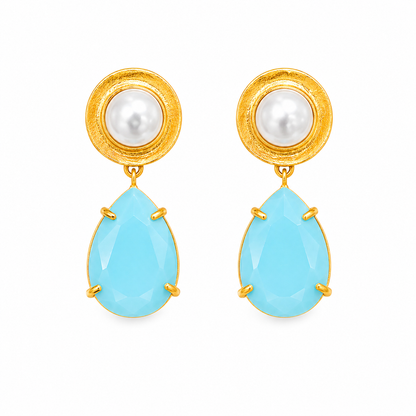 Pearl & Stone Earrings