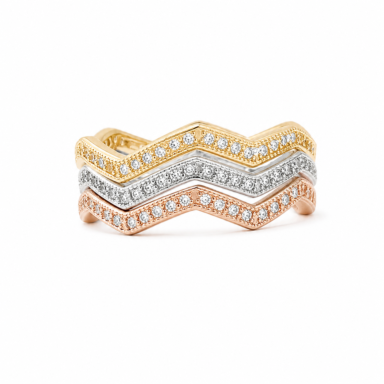 Sparkly Zig Zag Ring