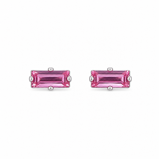 Swarovski Baguette Rose Earrings