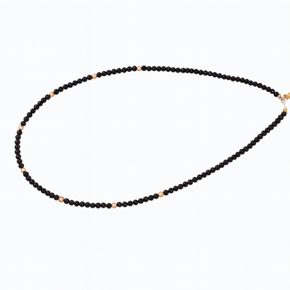 Beaded Black Crystal Chocker