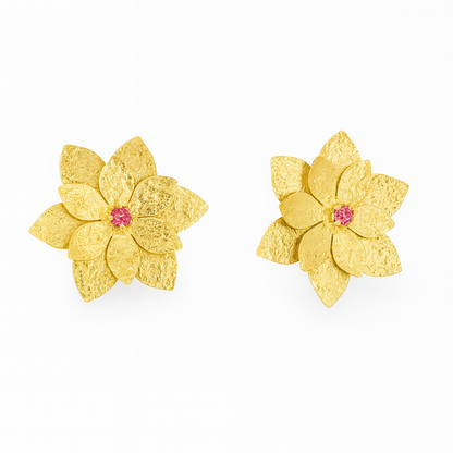 Double Lotus Flower Earrings