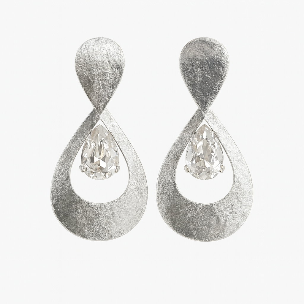Medium Drop Stone Earrings