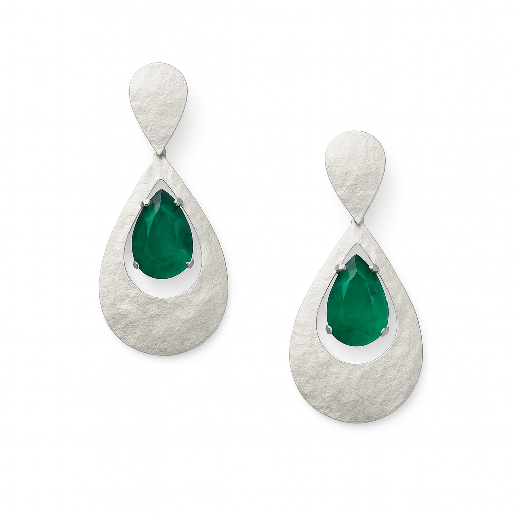 Medium Drop Stone Earrings