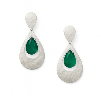 Medium Drop Stone Earrings