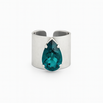 Chunky Teardrop Swarovski Ring