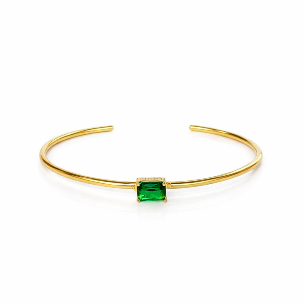 Thin One-stone Bangle