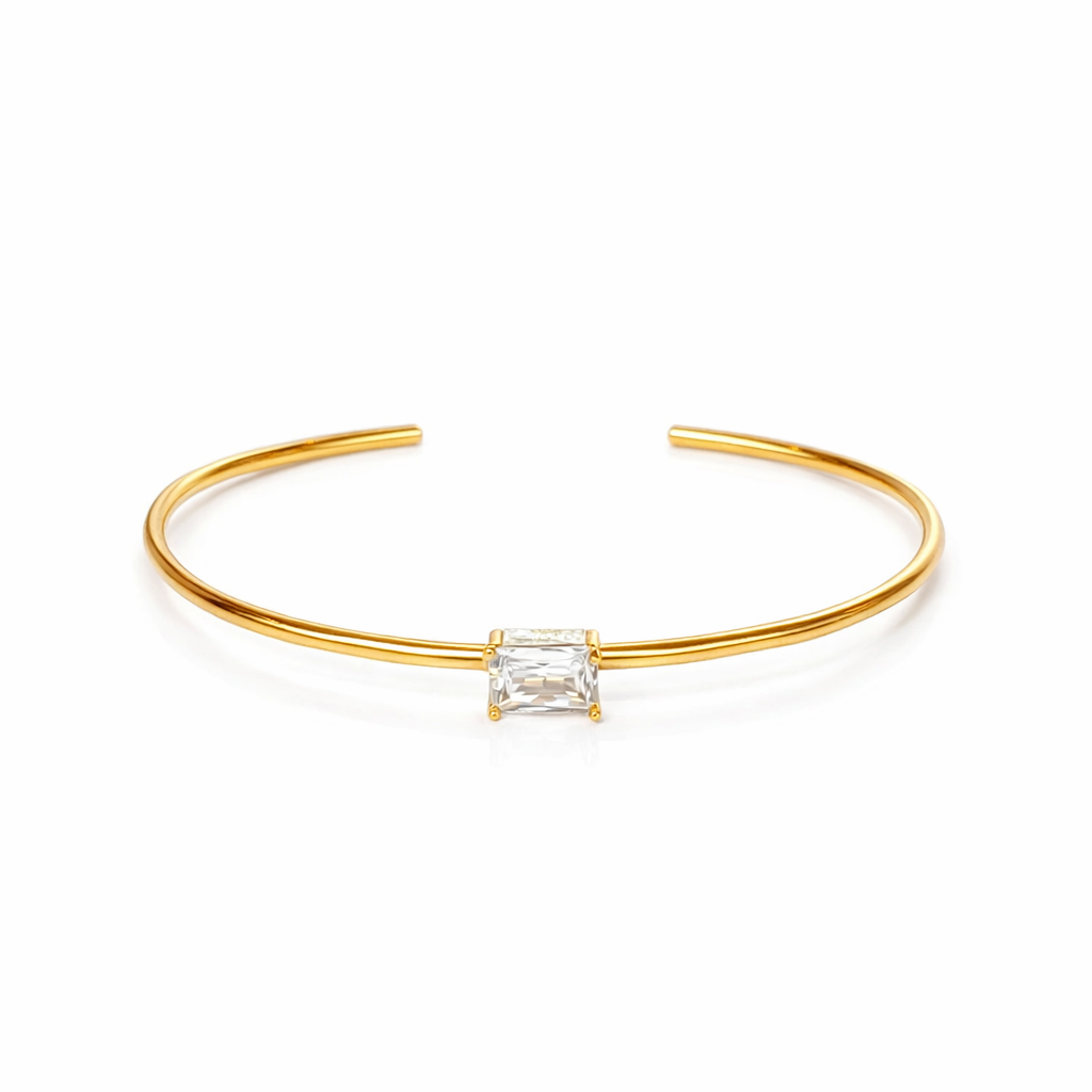 Thin One-stone Bangle