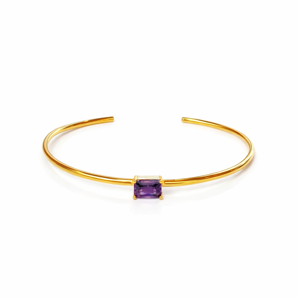 Thin One-stone Bangle
