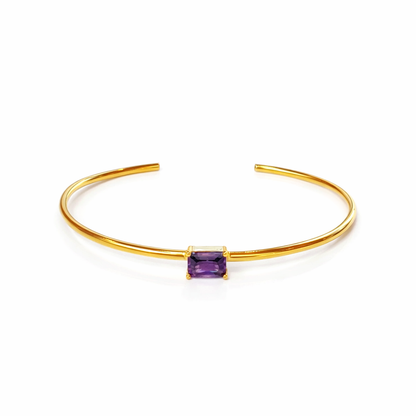 Thin One-stone Bangle