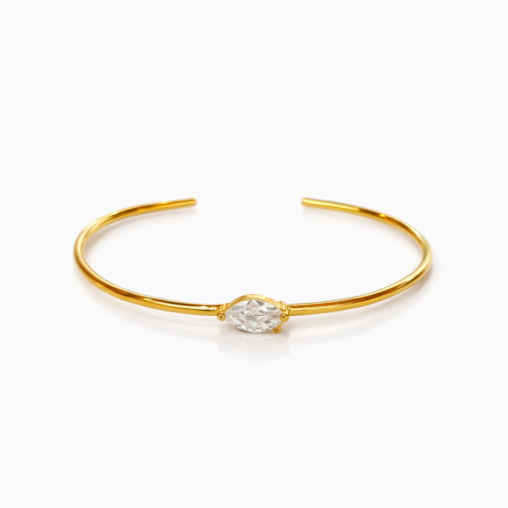 Thin One-stone Bangle