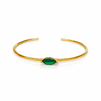 Thin One-stone Bangle
