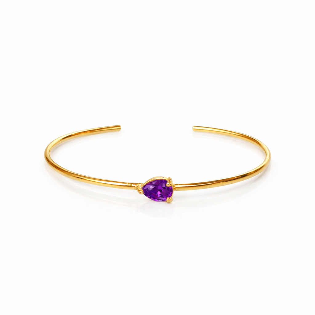 Thin One-stone Bangle