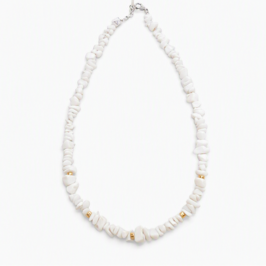 White Semi-precious Stone Necklace