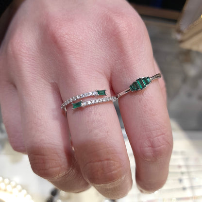 Baguette Emerald Ring