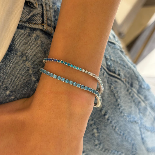 Aqua Tennis Bracelet