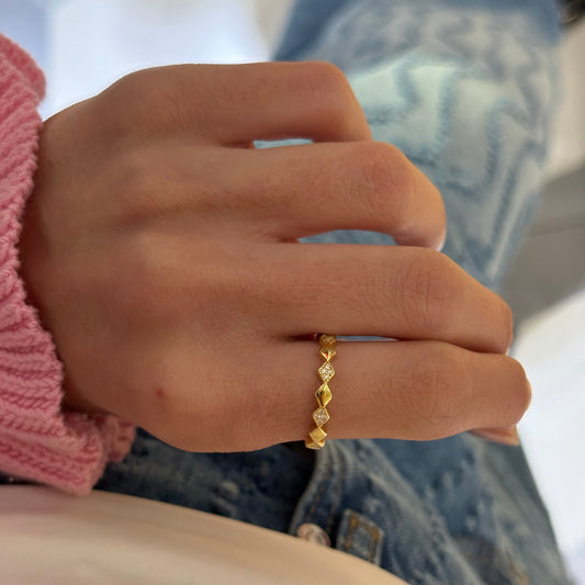 Diamond Shape Pattern Ring