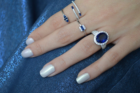 Royal Blue Zircon Ring