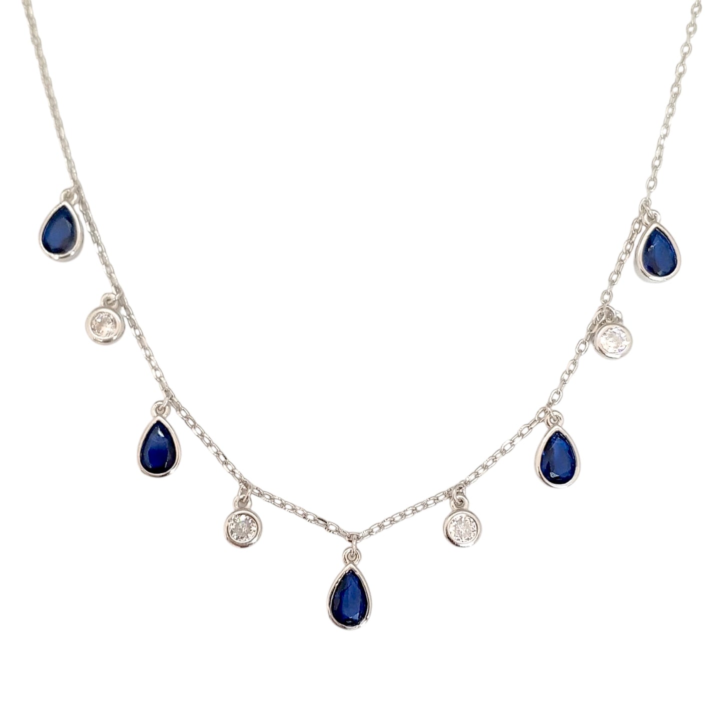 Blue Droplets Necklace