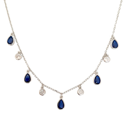 Blue Droplets Necklace