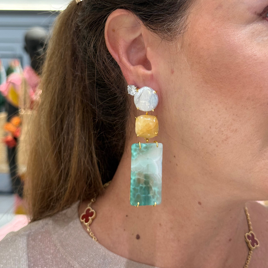 Green Ocean Vibe Earrings