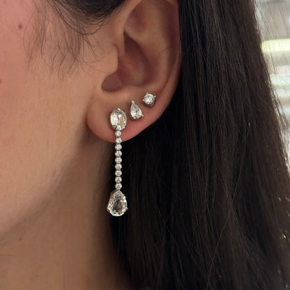 Teardrop tennis Swarovski Earrings