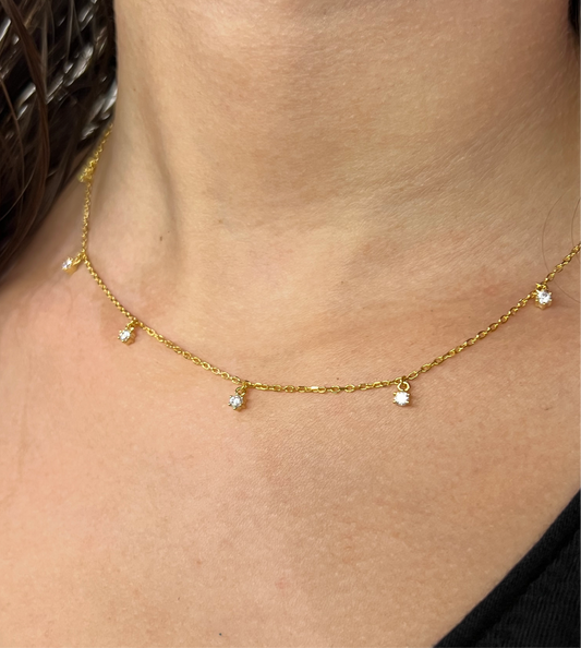 Zircon Drops Necklace