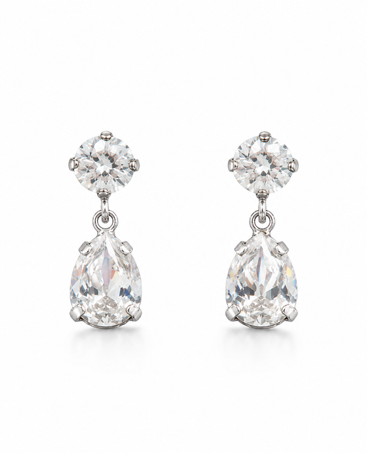 Stud with Teardrop Earrings
