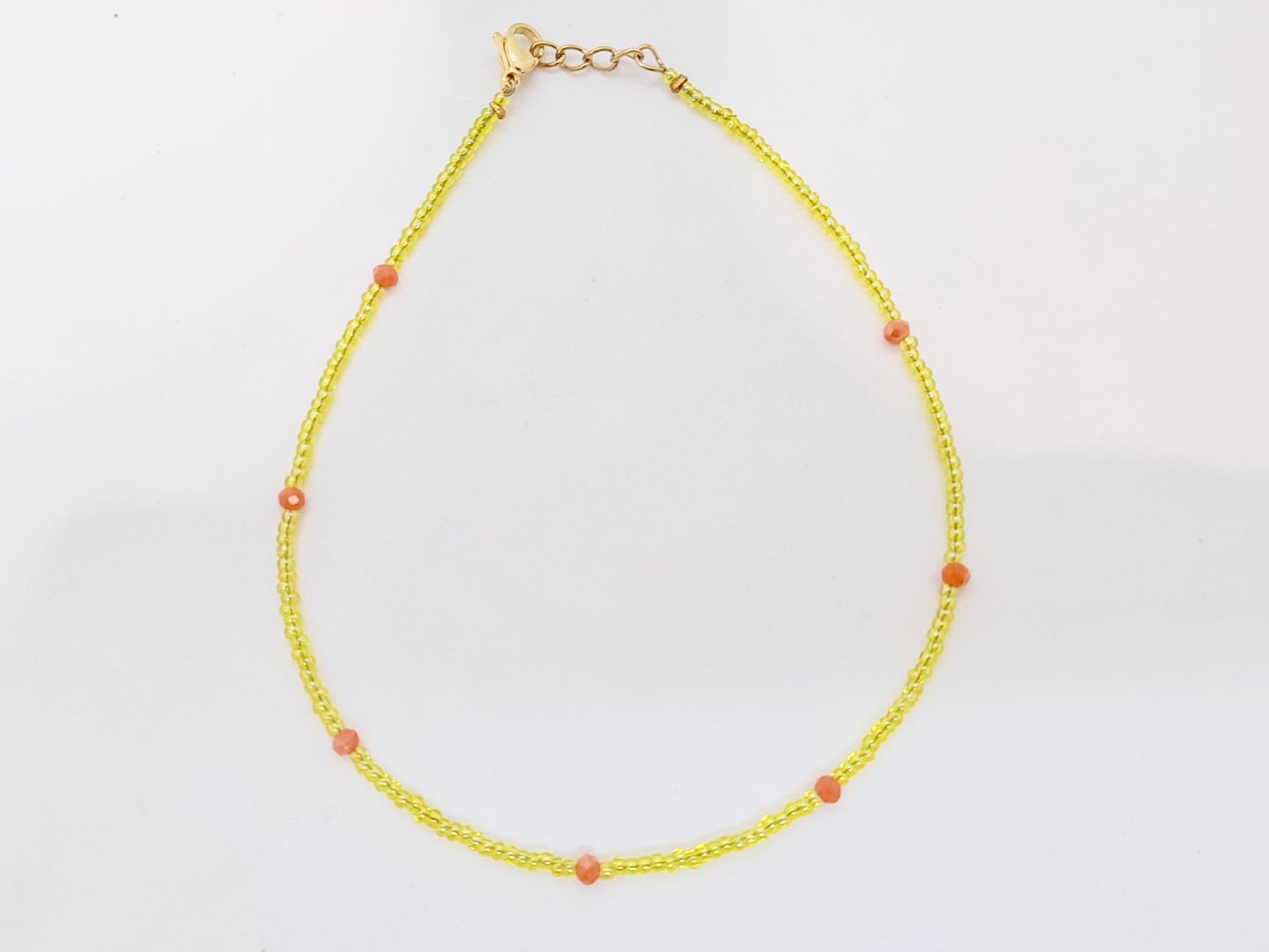 Yellow Beaded Anklet