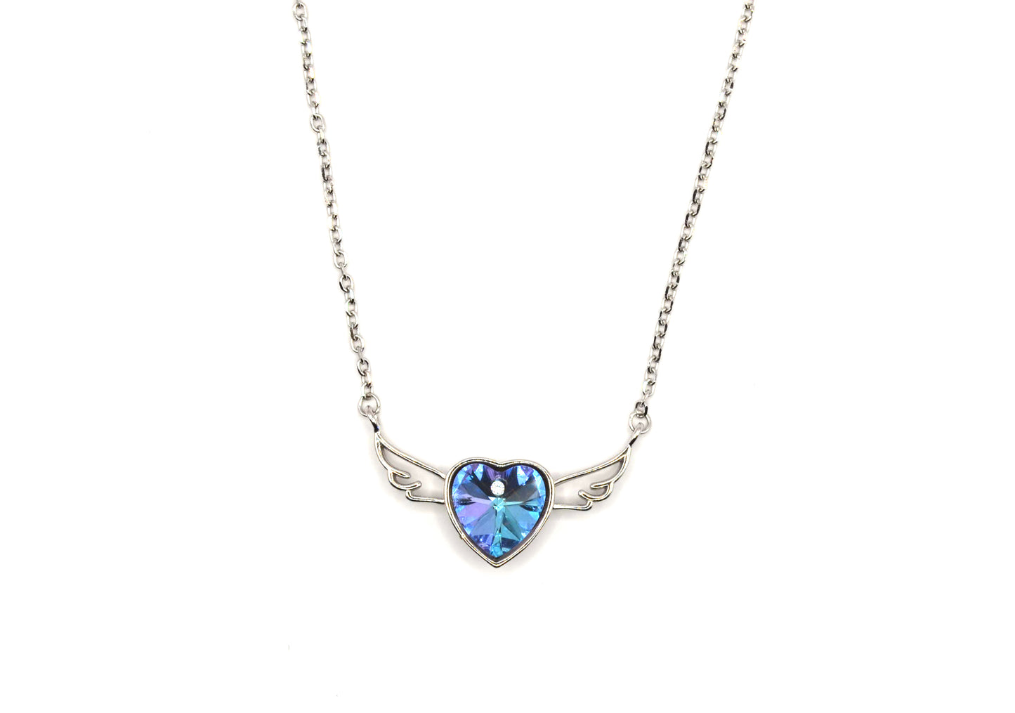 Heart Wings Deep Blue Necklace