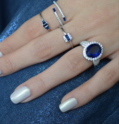 Royal Blue Zircon Ring