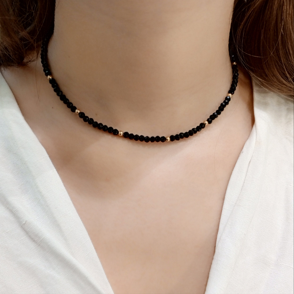 Onyx Black Crystal Chocker