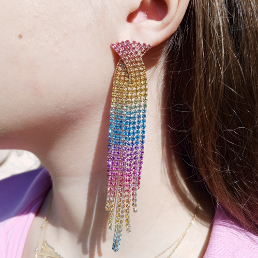 Rainbow Waterfall Earrings