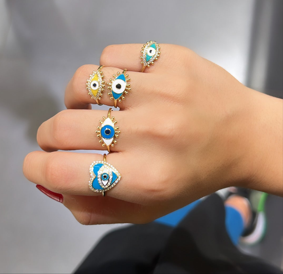 Enamel Eye Ring