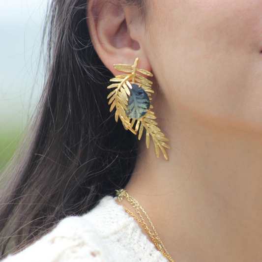 Feather Leaf Earrings
