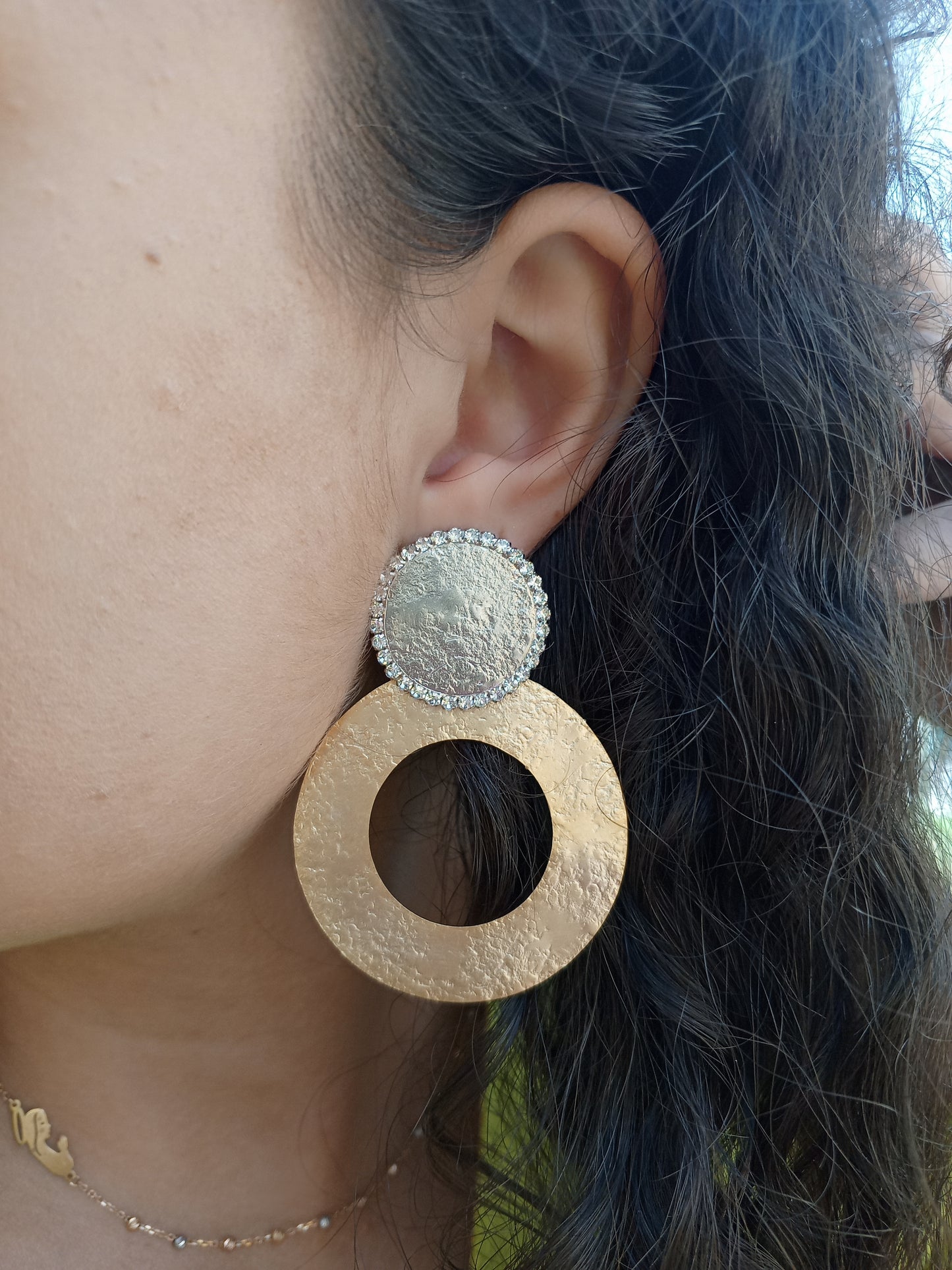 Two-Faced Circle Earrings