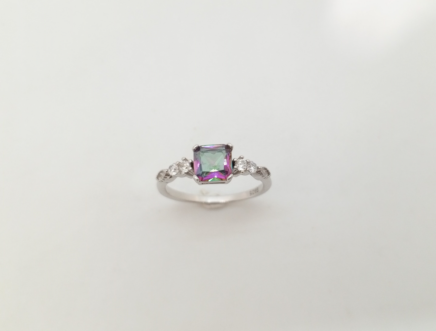 Square Colorful Gem Ring