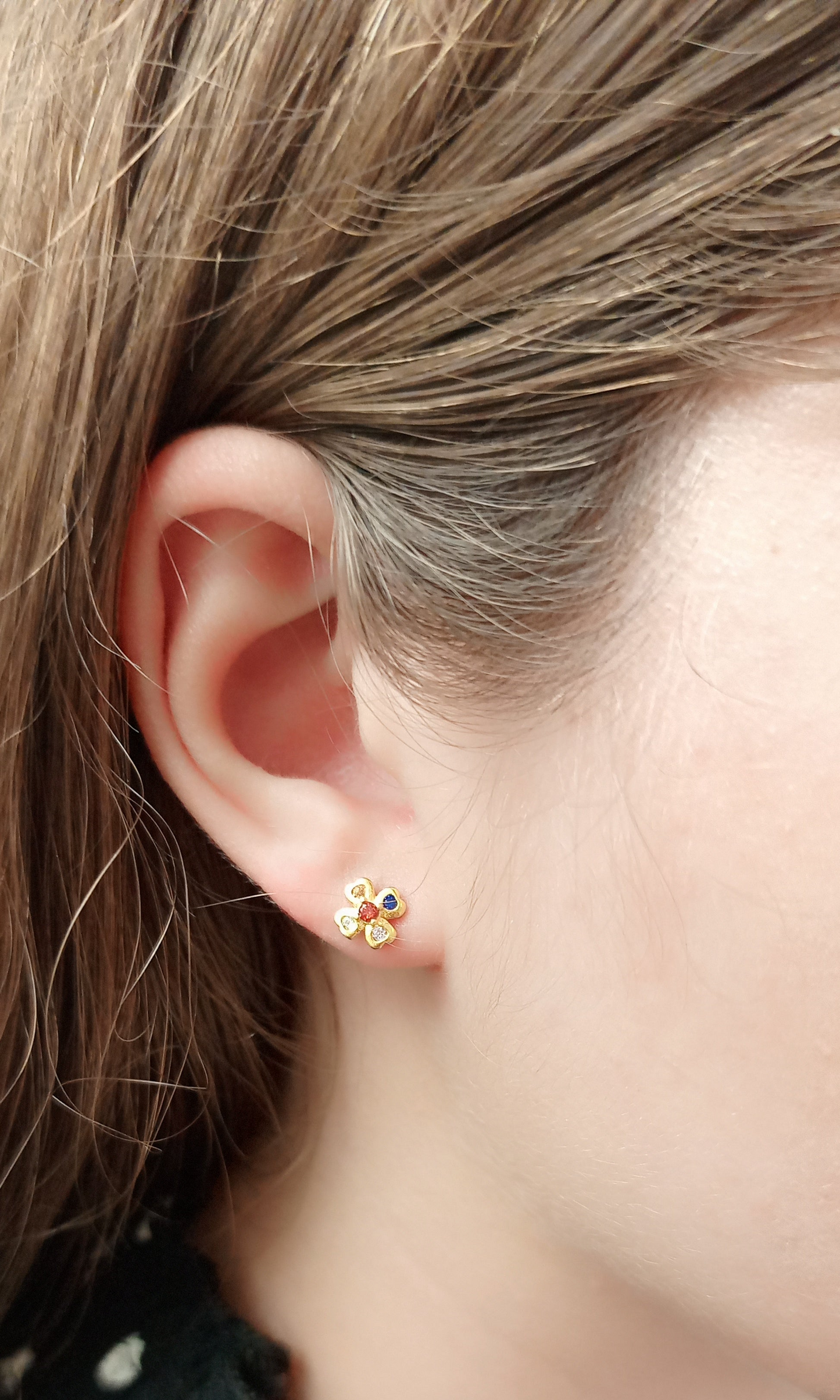 Multi-color Clover Earrings