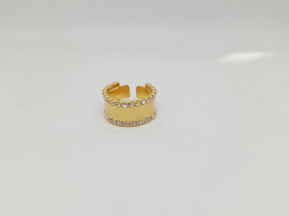 Thin Double Zircon Ring