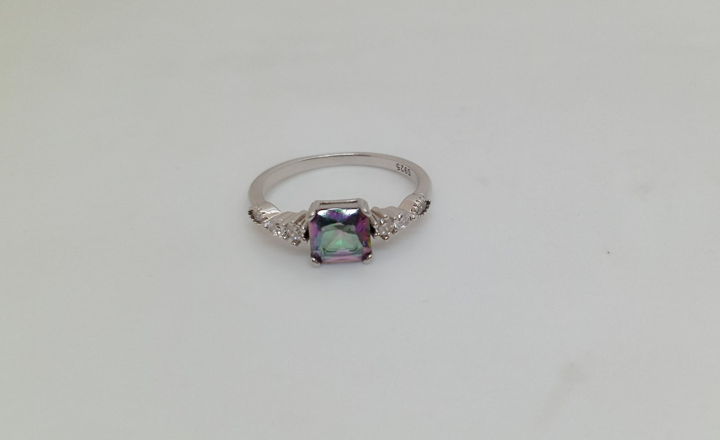 Square Colorful Gem Ring