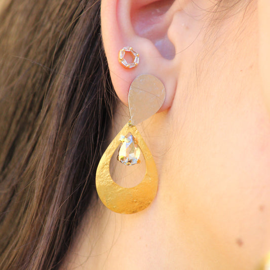 Small Champagne Drop Earrings