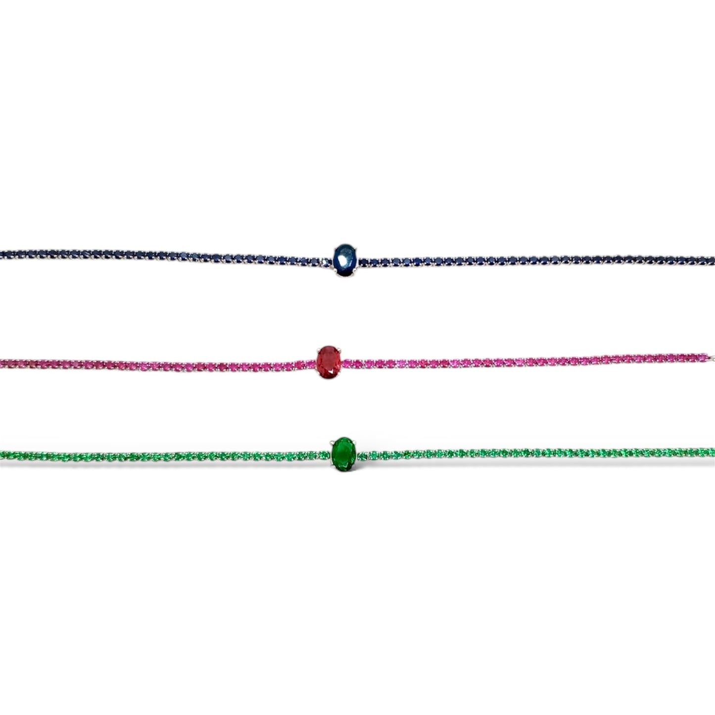 Coloured Gem Tennis Bracelet
