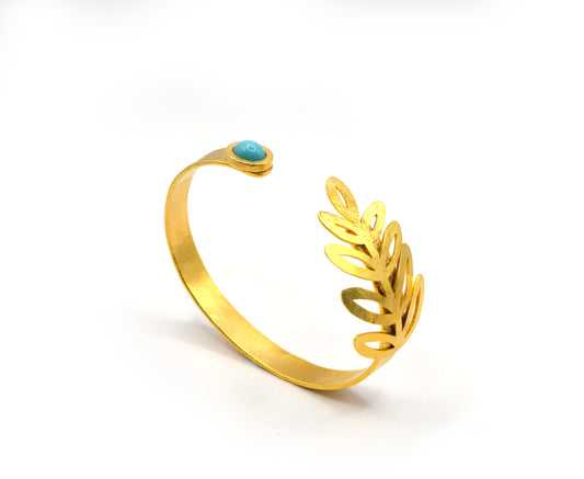 Leaf x Turquoise Bangle