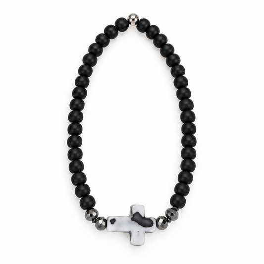 Marbled Cross Bracelet